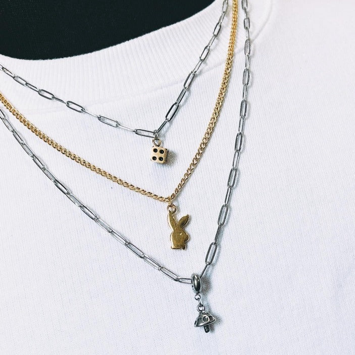 Micro Bunny Necklace 22"
