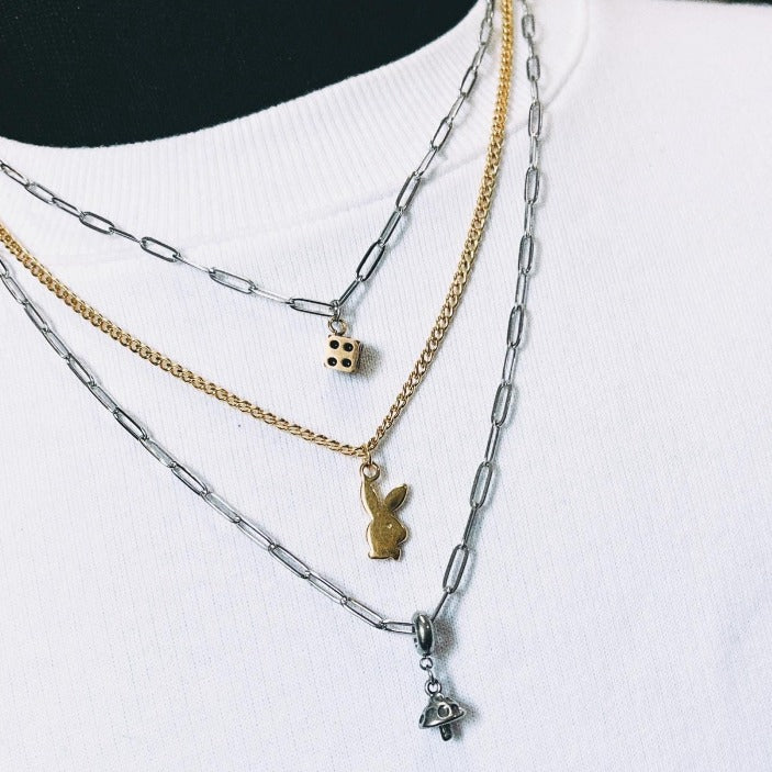 Micro Mushroom Necklace 20" and 24"