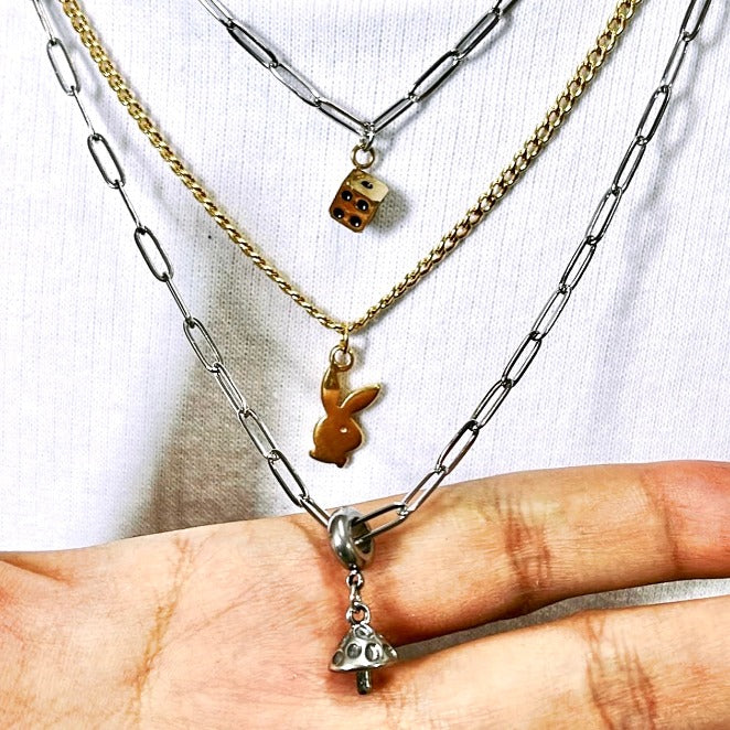 Micro Mushroom Necklace 20" and 24"