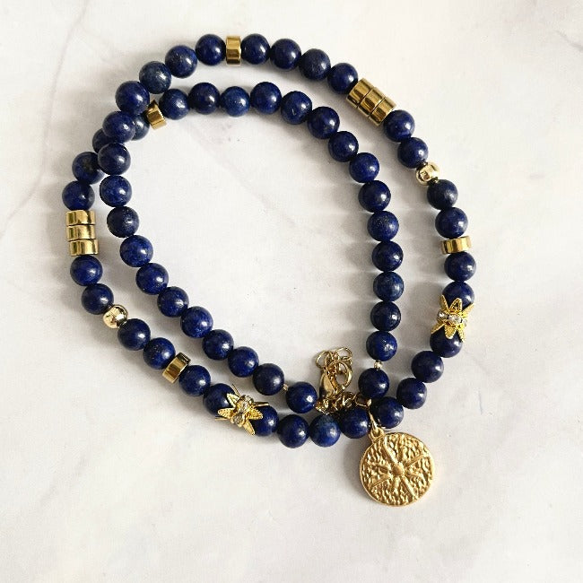 Lapis Lazuli North Star Pearl Necklace