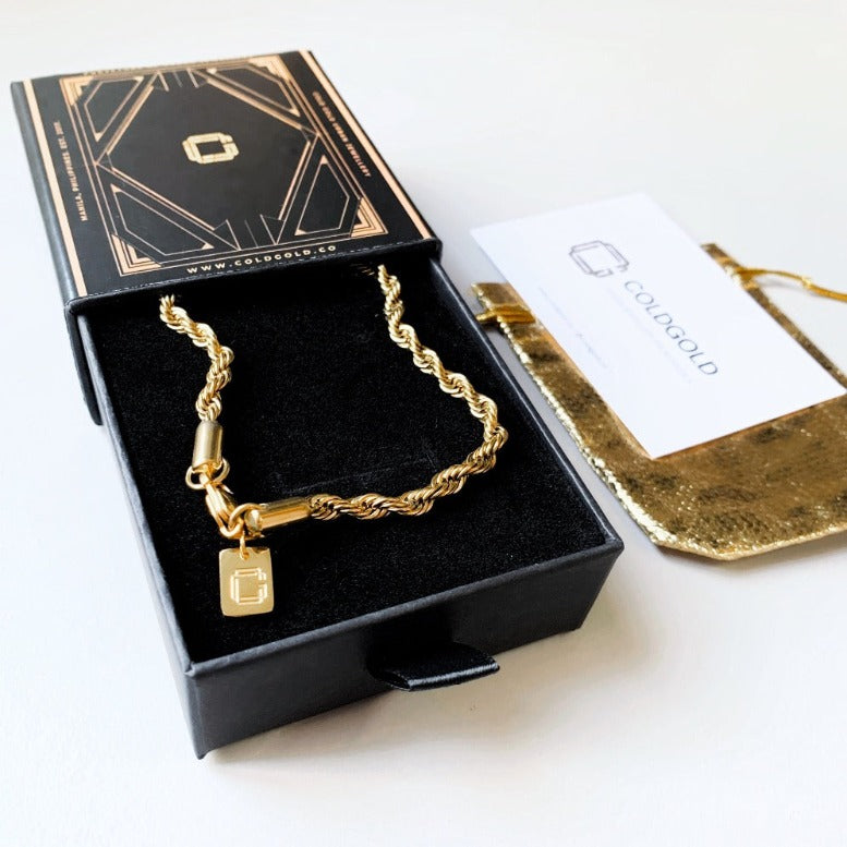 CG Rope Monogram Bracelet by Cold Gold Philippines