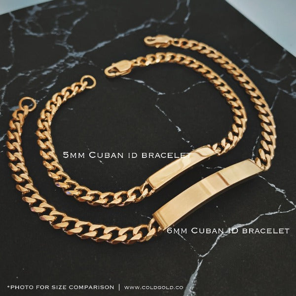 6mm Cuban ID Bracelet