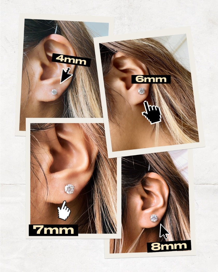Steel Circle Studs (4mm to 8mm)