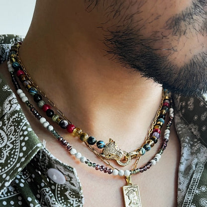 Nala Panther Necklace (Mixed Gems)