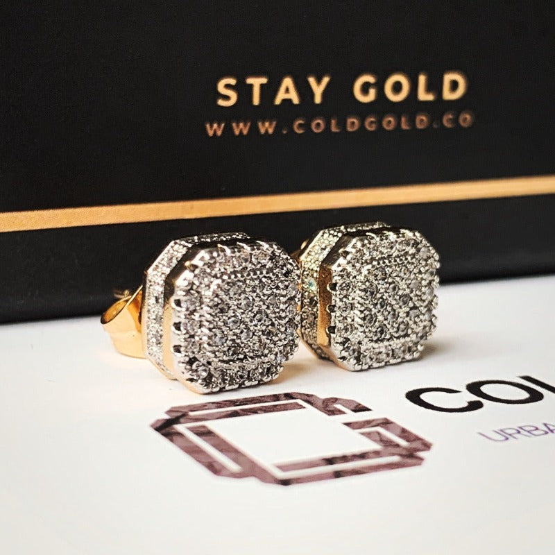 Cushion Cut Iced Out Studs