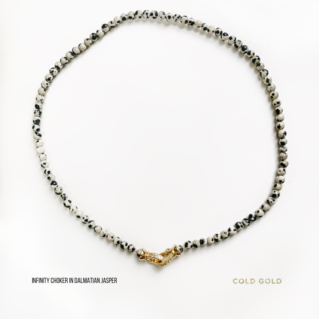 Infinity Choker (Dalmatian Jasper)