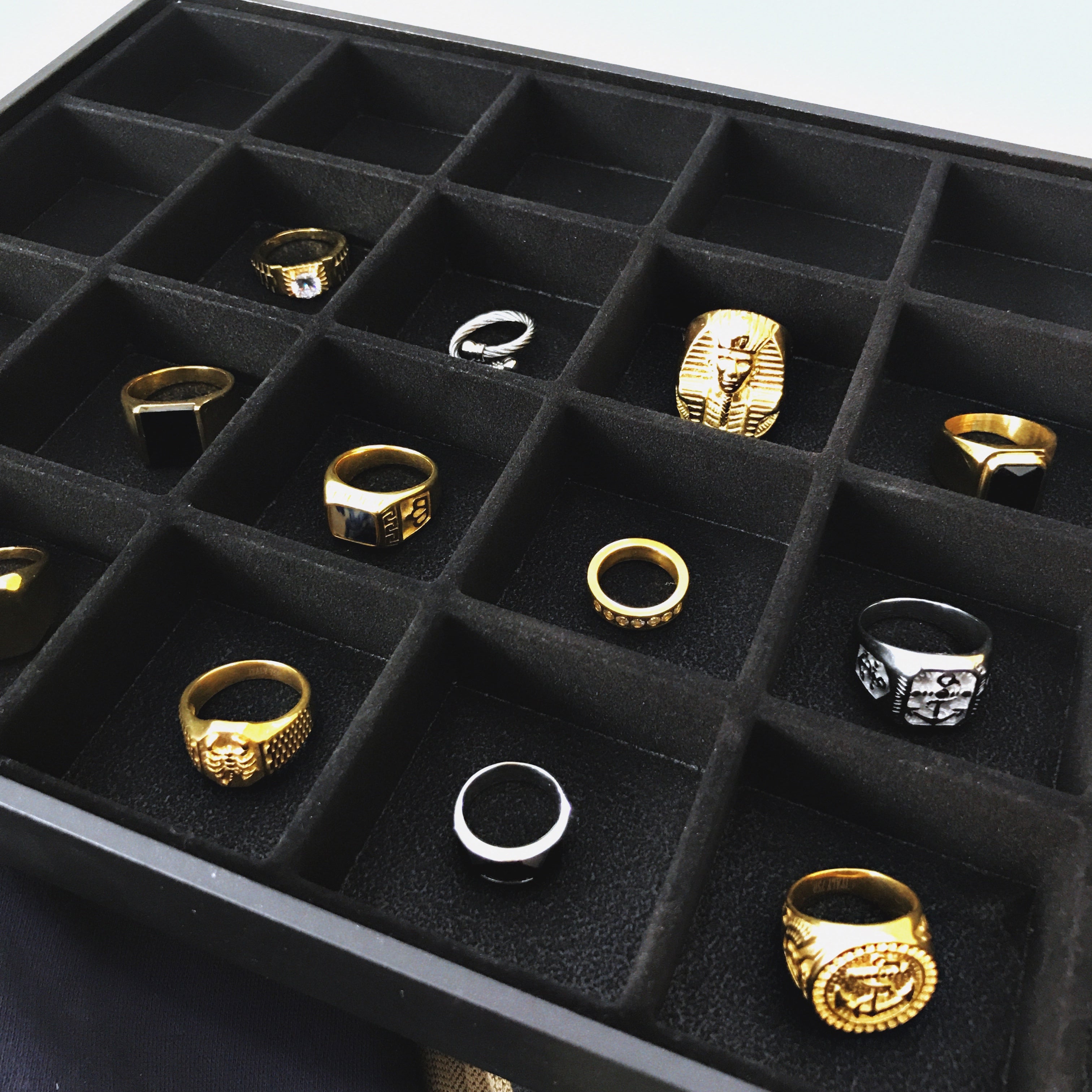 cold gold silver and plated rings