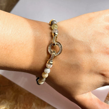 Agate Infinity Bracelet