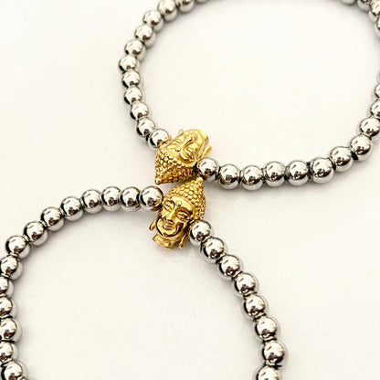 Elastic Buddha Bracelet (steel beads)