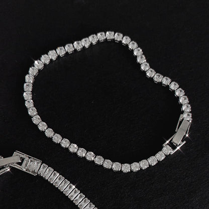 White Gold 4mm Tennis Bracelet 7.5"