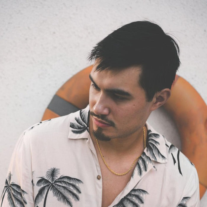 cold gold thin 2mm rope chain 20inches chest length mens chain available in gold pvd plated and solid 18 karat gold