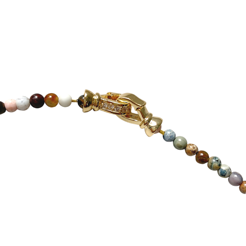 Mushroom Mixed Gems Choker