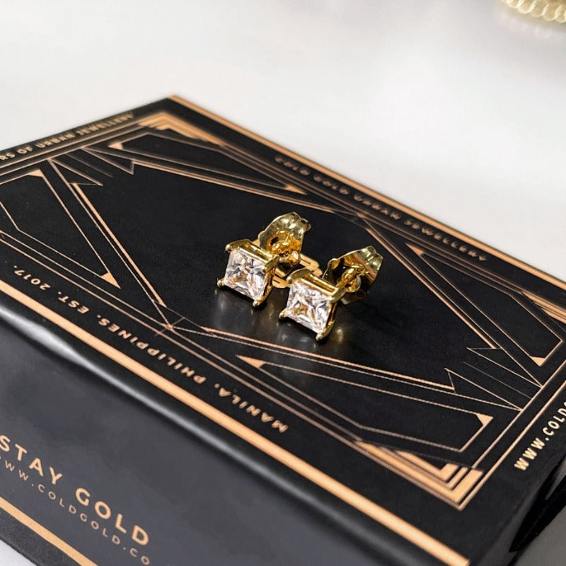 Square CZ Studs (sizes available)
