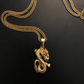 Dragon King Totem - Necklace - Cold Gold Mens Gold Urban Contemporary Hiphop Jewelry