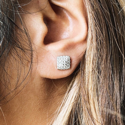 Icy Square Studs 8mm