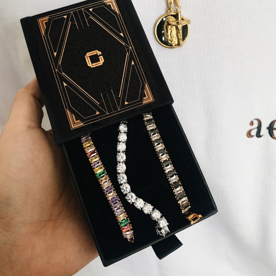 Black & White Tennis Bracelet