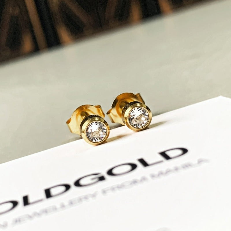 Micro Circle CZ Studs - Earrings by Cold Gold Philippines