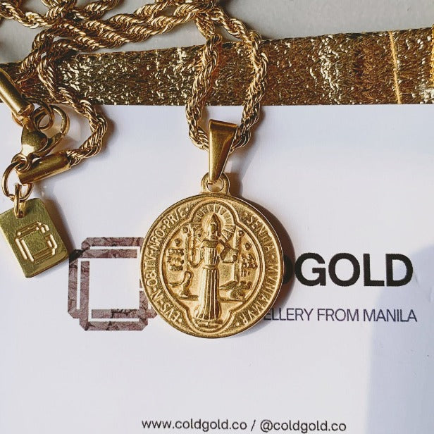 Mini Pax St Benedict Medallion Gold Plated by Cold Gold Philippines