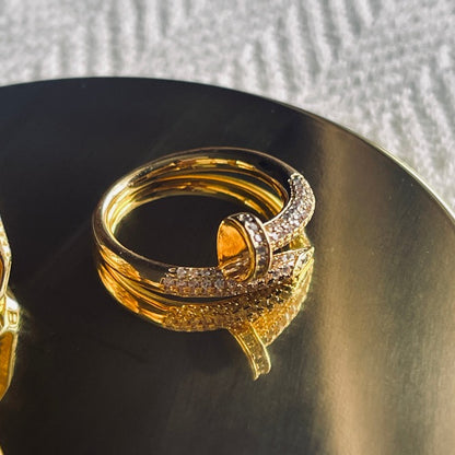 Nail Iced Out Accent Ring