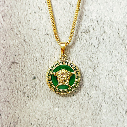 Jade Versace Medusa Medallion Necklace | Streetwear Urban Jewelry | Cold Gold Manila Philippines