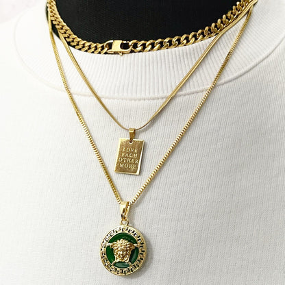 Jade Versace Medusa Medallion Necklace | Streetwear Urban Jewelry | Cold Gold Manila Philippines