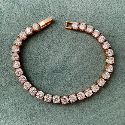Rosegold Round-cut 6mm Tennis Bracelet 7.5"