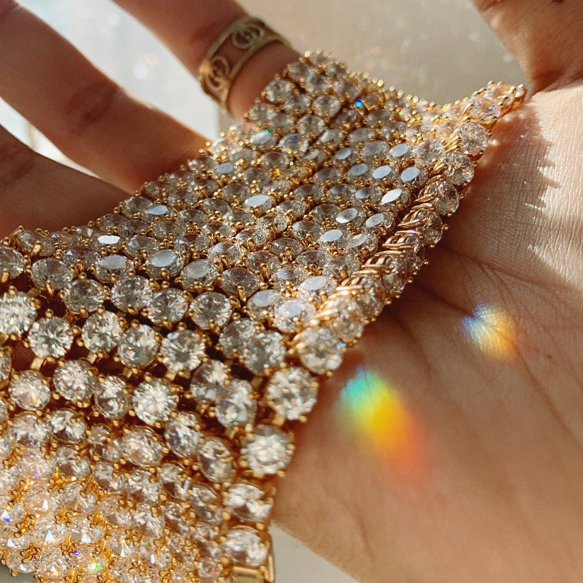 Rosegold Round-cut 6mm Tennis Bracelet 7.5"