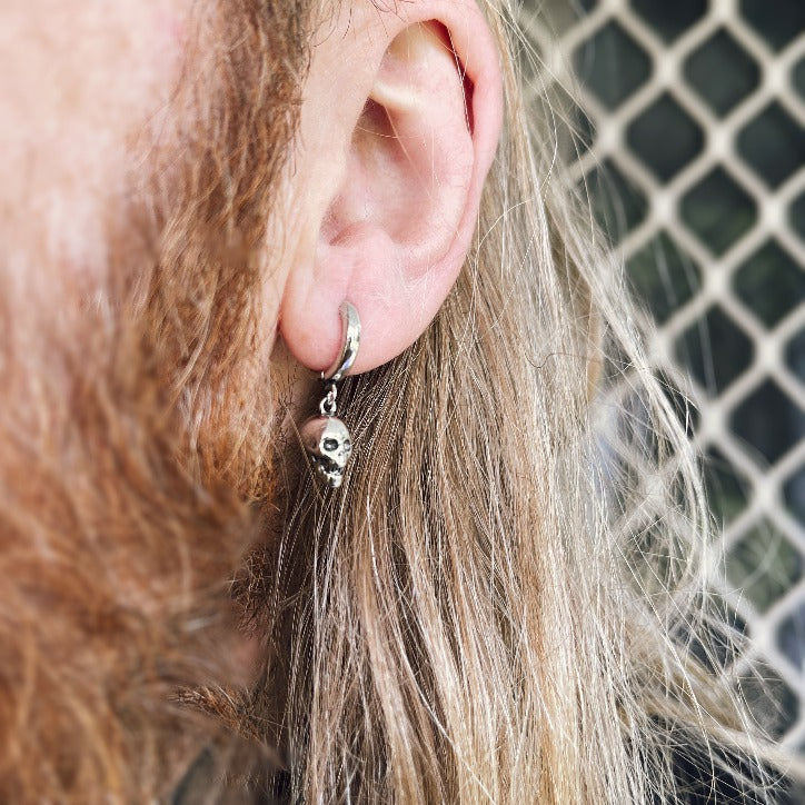 Skull Hoop Earrings