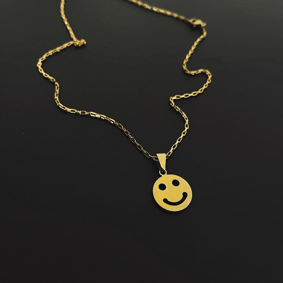 Happy smiley emoji necklace | Cold Gold Philippines | Mens Urban Jewelry | Premium Gold PVD Plated Stainless Steel