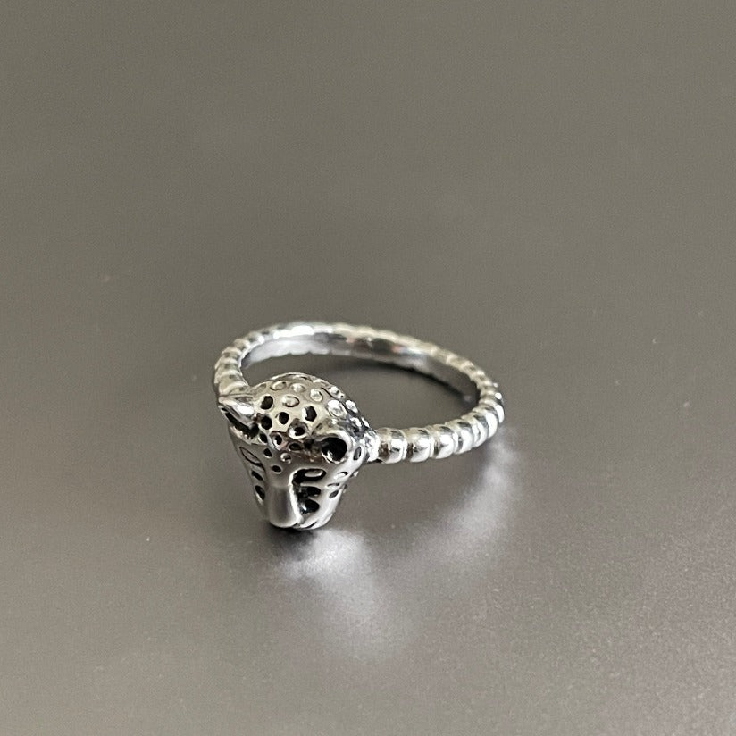Steel Leopard Ring