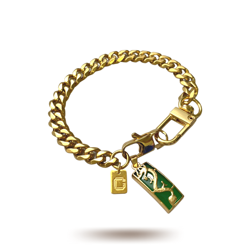 Jade Dragon Carabiner bracelet