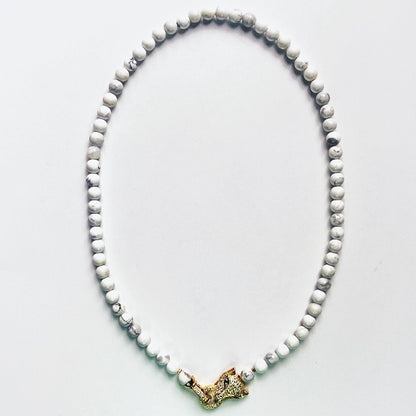 Nala Panther Necklace (Howlite)