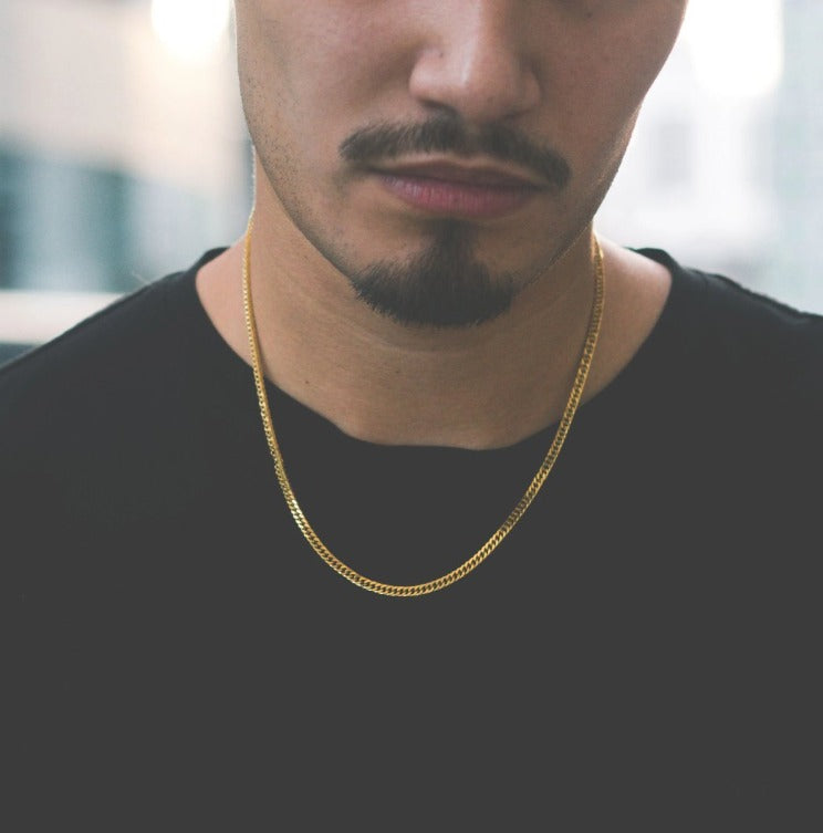 4mm Cuban 20" - chains - Cold Gold Mens Gold Urban Contemporary Hiphop Jewelry