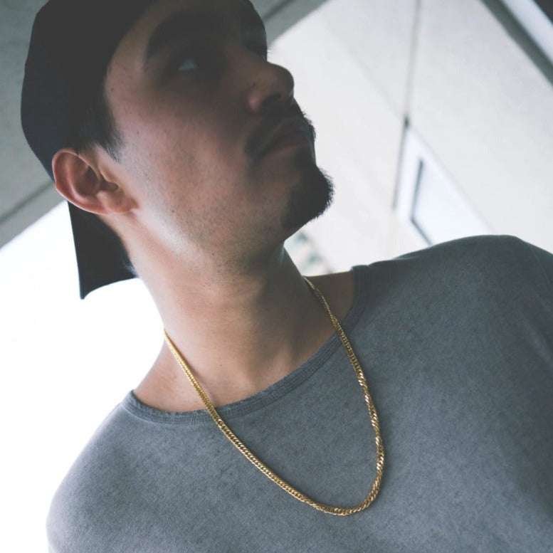 7mm Cuban 24" - chains - Cold Gold Mens Gold Urban Contemporary Hiphop Jewelry