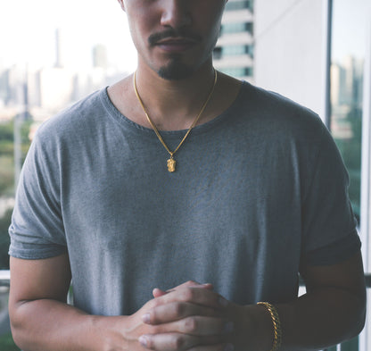 cold gold ph urban jewelry face of jesus micro with cuban chain gold pvd plated