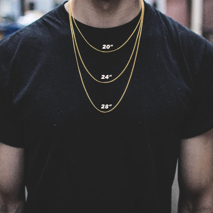 Micro Pax - Necklace - Cold Gold Mens Gold Urban Contemporary Hiphop Jewelry