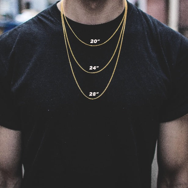 Micro Pax - Necklace - Cold Gold Mens Gold Urban Contemporary Hiphop Jewelry