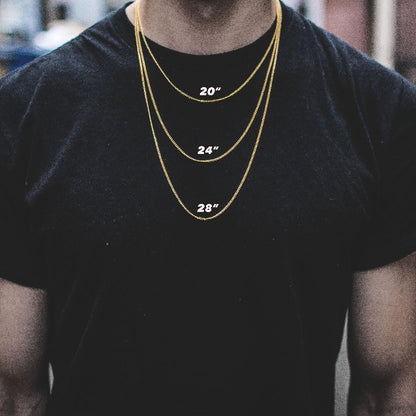 Micro Pax - Necklace - Cold Gold Mens Gold Urban Contemporary Hiphop Jewelry