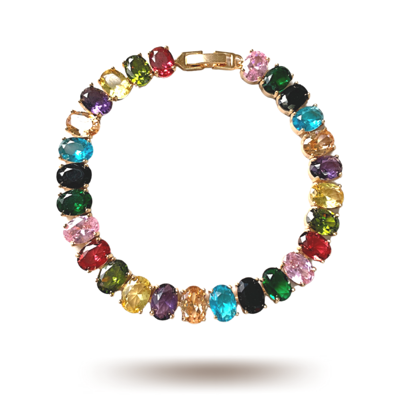 Oval Cathedral Tennis Bracelet