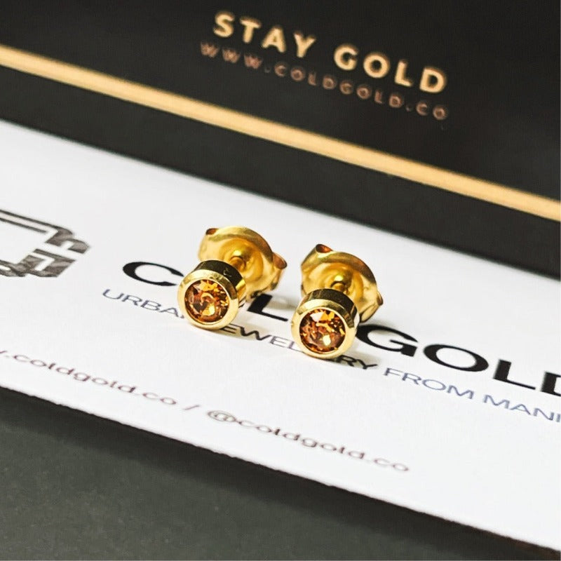 Micro Circle Citrine 2mm