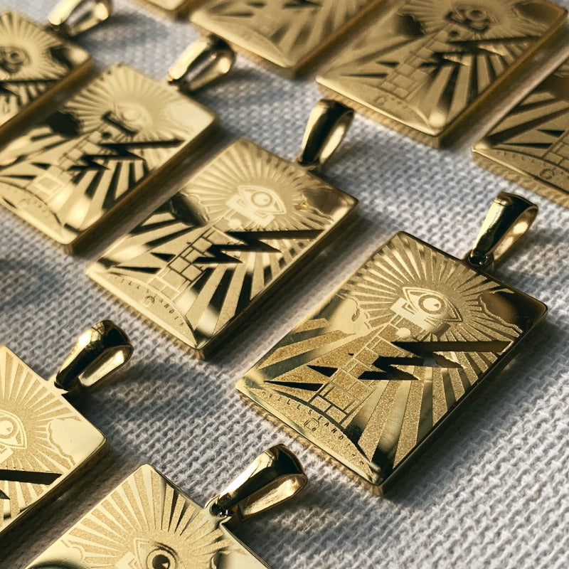 “The Tower” Tarot Medallion