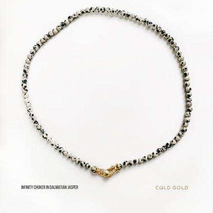 Infinity Choker (Dalmatian Jasper)
