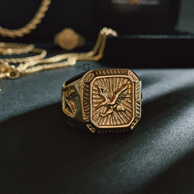 Gold Eagle Ring