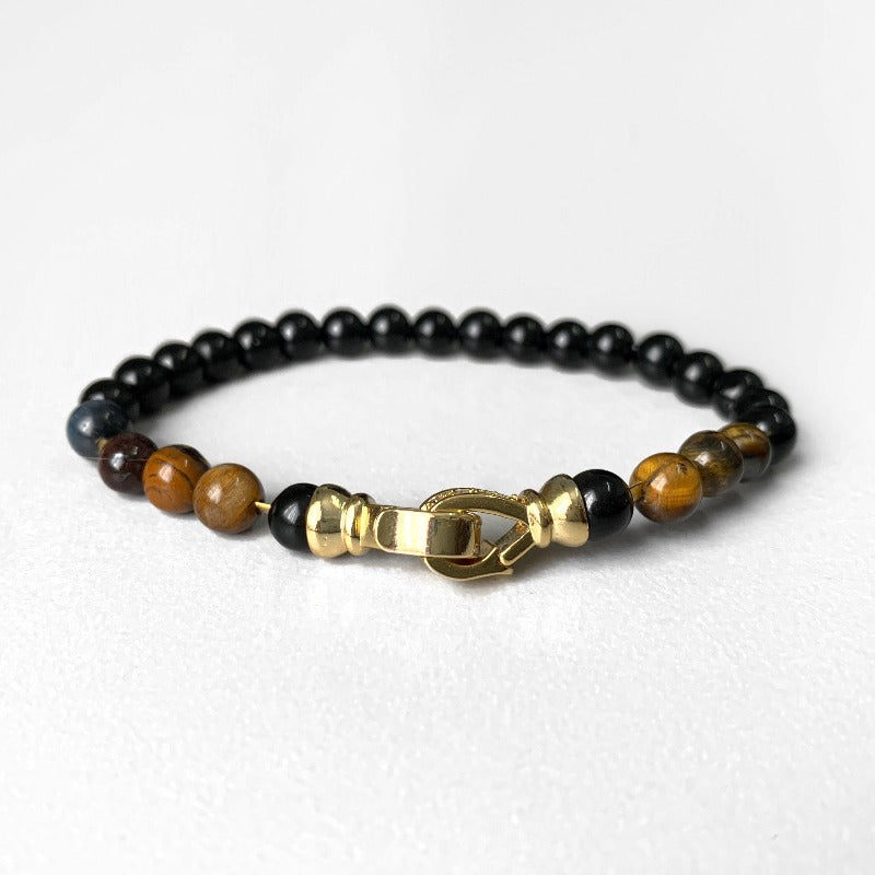 INFINITY®️ Onyx & Tiger Eye Bracelet
