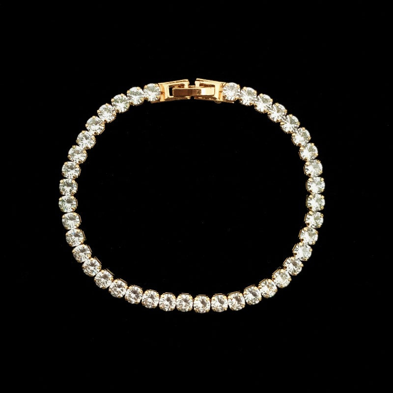 Rosegold Round-cut 4mm Tennis Bracelet 7”