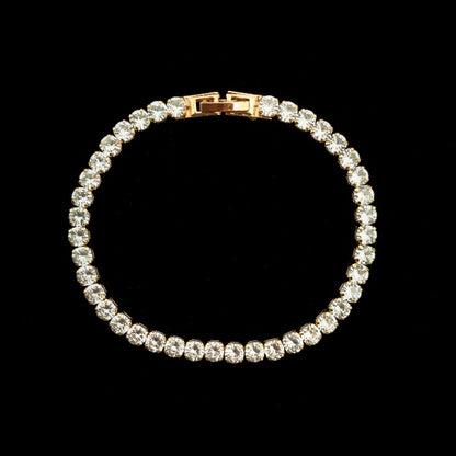 Rosegold Round-cut 4mm Tennis Bracelet 7”