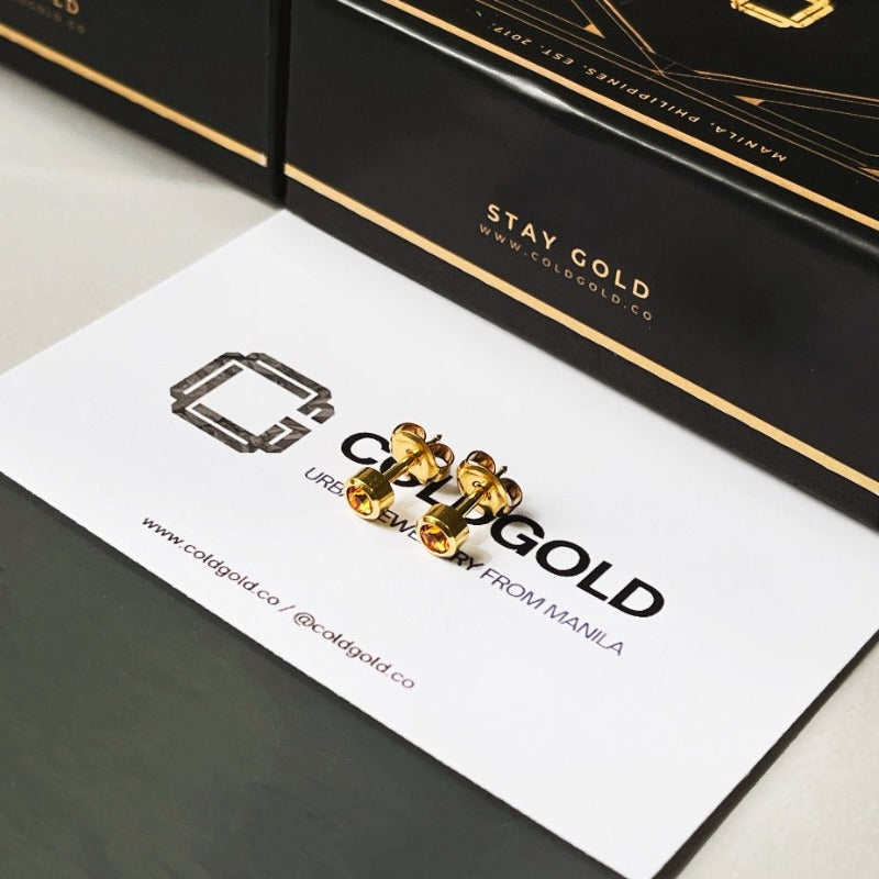 Micro Circle Citrine 2mm