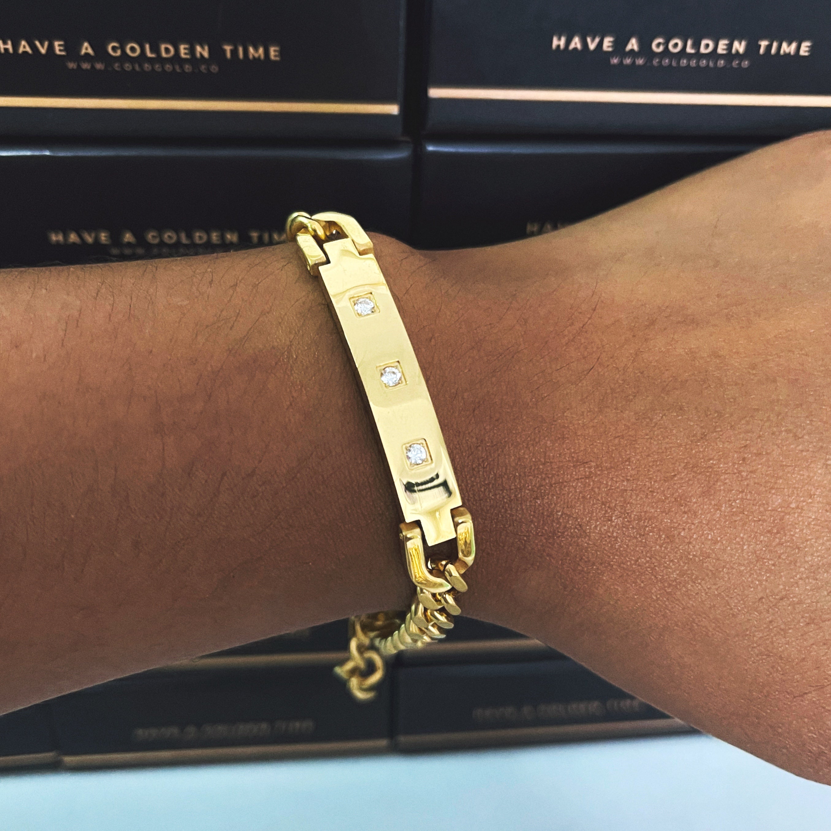 7mm Iced Cuban ID Bracelet