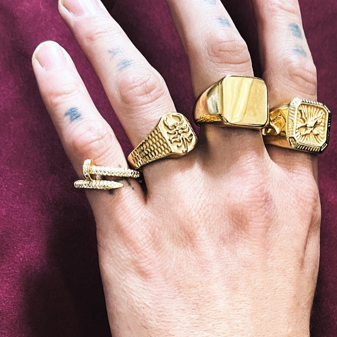 Nail Iced Out Accent Ring