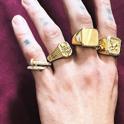 Nail Iced Out Accent Ring